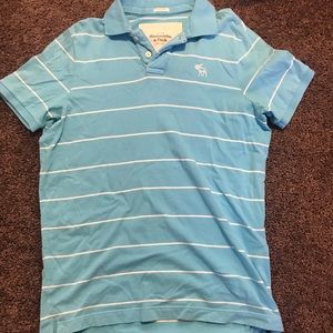 Abercrombie & Fitch men’s xxl blue striped polo